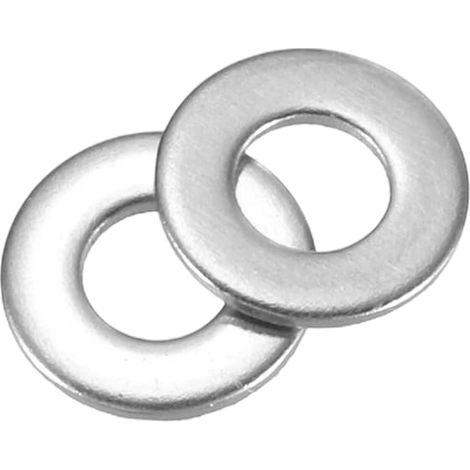 128Pcs Rondelles Plates M2 316 Acier Inoxydable Rondelles Plates 2mm ID 4mm OD 0.3mm Épais Écarteurs Plats pour Vis Boulons Réparation de Robinet de Jardin Plomberie, Argent (1/5)
