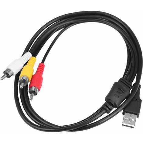 Câble adaptateur RCA vers USB pour connexion audio et vidéo. (1/5)