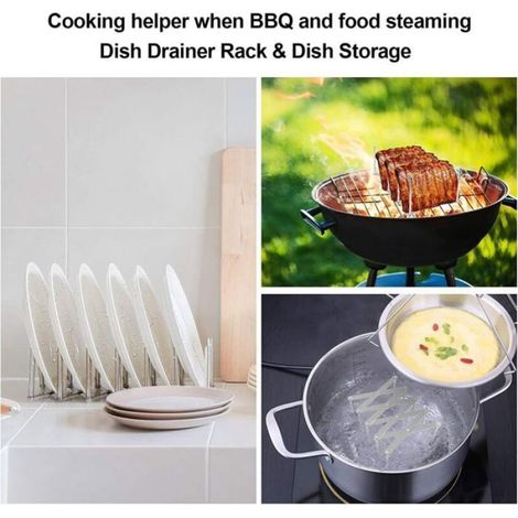 Support Couvercles - Acier Inoxydable Réglable 13-48 7 Cm - Pour Rangement Casseroles - 1 Pièce (1/4)
