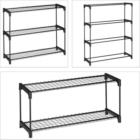 Scaffale per piante 4 livelli decorativo design moderno soggiorno 120 x 40 x 150 cm in plastica nera 130014983