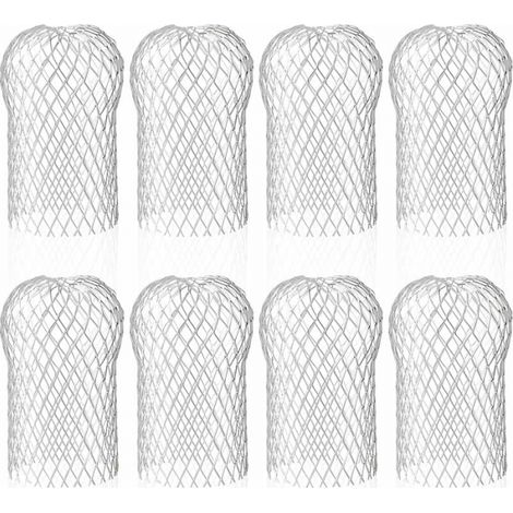 Set mit 8 Aluminium-Dachrinnenfiltern, flexiblen und langlebigen Dachrinnenfiltern für Dachrinnen und Fallrohre zu Hause gegen Blätter (1/5)