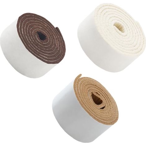 Lot de 3 rouleaux de patins adhésifs en feutre pour meubles (1/5)