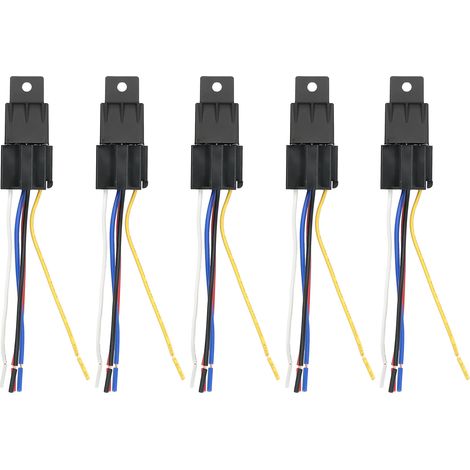 Relais clignotant universel 5 pièces, contrôleur de feux clignotants LED 12 V 40 A, étanche
