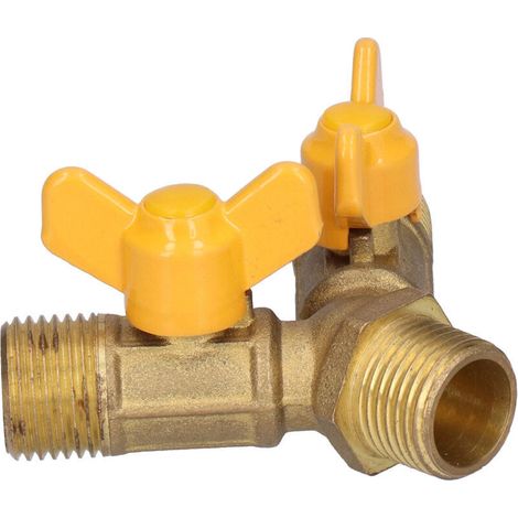 Valvola a sfera per gas combustibile a 3 vie G1/2, raccordo di commutazione per gas naturale con filettatura maschio per dispositivo a gas combustibile (1/4)