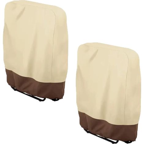 2 pièces Housse de chaise pliante pour extérieur 71 x 110 x 20cm Housse imperméable en tissu Oxford pour chaise de patio protection (1/5)