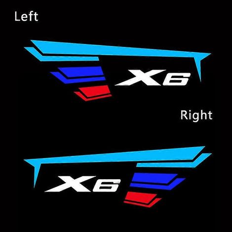Ensemble de 2 éclairages LED d'accueil pour portières de voiture, compatibles avec E71 F16 G06 X6 (1/5)