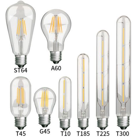 BUNTHAUS 8pcs E27 led ampoule filament transparent rétro mariage nostalgique restaurant bar