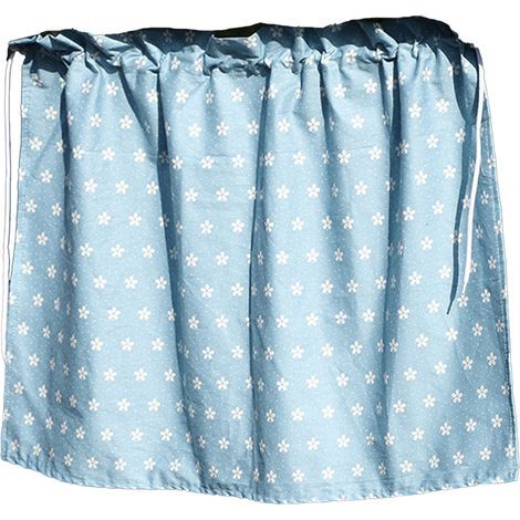 Store-voiture pare-soleil ventouse cartoon protection solaire isolation rideau latéral bleu petites fleurs (1/5)