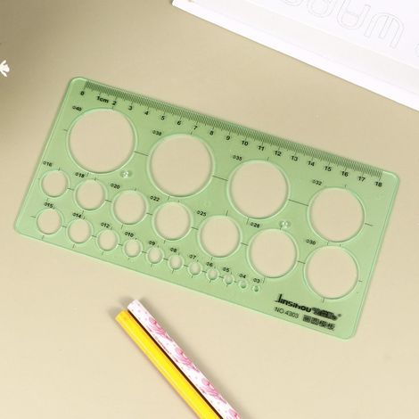 Gabarits géométriques DOITOOL (lot de 2) en plastique transparent (1/5)