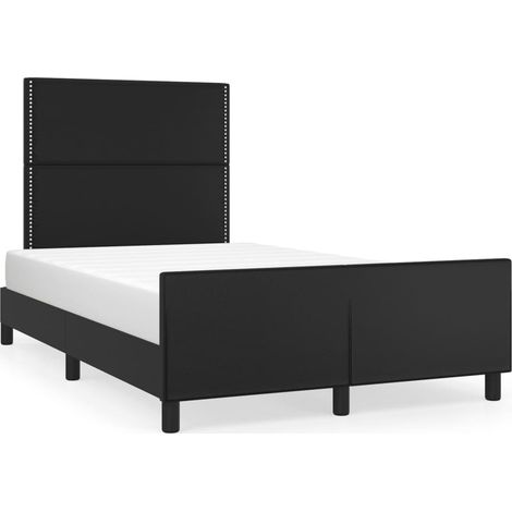 Lit double,Lit adulte,Cadre de lit sans matelas noir 120x190 cm similicuir CFW6646555 (1/5)