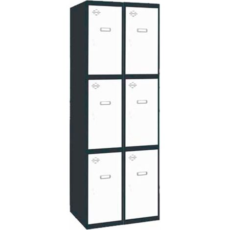 Taquilla 1800x600x500 SIMONLOCKER PROFESIONAL 3 PUERTA 2/6 300 (600)AN/BL marca SIMONRACK