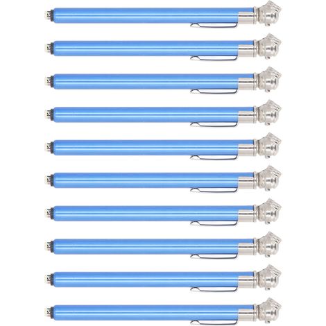 Lot de 10 manomètres de pression de pneus de type crayon, 20-120 PSI (140-820 kPa / 1,4-8,2 bar), haute précision, pour voitures, SUV et motos. (1/5)