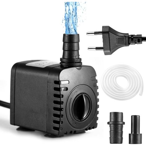 1 Pompe Submersible, Débit Réglable 600L/H, Moteur 8W, Pour Aquarium, Étang, Fontaine