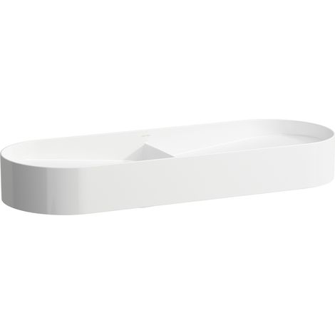 LAUFEN Sondeur mobile à double lavabo, sans trou pour robinet,