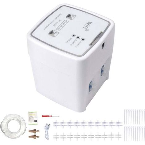 Smart Wi-Fi watering system, dual pump, automatic and timed drip irrigation, remote control for gardens and plants (1/4)