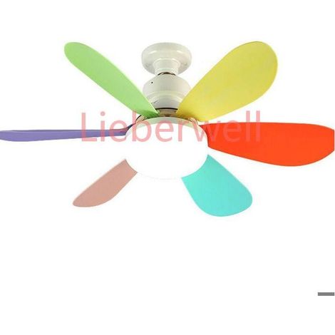 30W LIEBERWELL Ceiling Fan with Light and Remote Control, Dimmable LED Ceiling Fan Lamp with E27 Integrated Light, White, 3 Speeds (1/4)