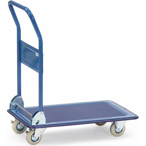 fetra Ganzstahlwagen, Ladefläche 910 x 610 mm, mit Plattform aus Stahlblech (1/3)
