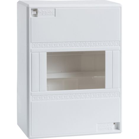 Schneider Electric – Coffret électrique 8 modules saillie IP30 – Boîtier de distribution – Courant assigné 63A – Pour rail DIN – Matériau auto-extinguible