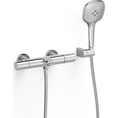 Mitigeur bain-douche thermostatique mural Chromé - TRES 21717419