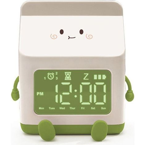 Réveil pour Filles "Bouteille de Lait" - Réveil d'Entraînement au Sommeil pour Tout-petits - avec Snooze - pour École, Maison, Bureau