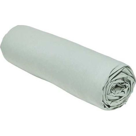 Drap housse TODAY Essential - 160 x 200+30 cm - 2 personnes - 100% Coton uni - Celadon