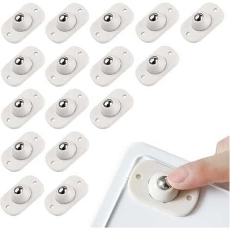 Mini Roulettes Auto-Adhésives 16 Pièces Petite Roulette Universelle Roulettes Pivotantes Autocollantes 360 Poulie Mobile Rotative Roulettes de Transfert de Billes Mini roulettes pour Meubles (1/5)