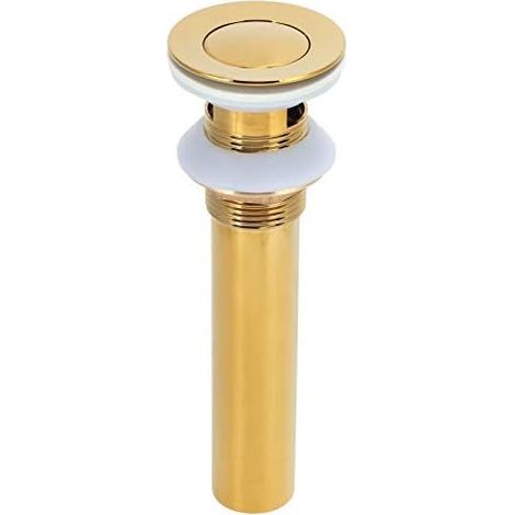 CSPARKV (19 × 6 × 3,1 cm) Abflussstöpsel aus gebürstetem Gold für Waschbecken, Pop-Up-Abflusssieb für Waschbecken, Abflusssieb für Badezimmermischbatterien für Badezimmer, Waschbecken usw.