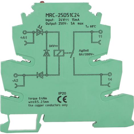 MRC-25D51C24 PLC Electromagnetic Contact Interface Relay Module 5A NO (1/5)