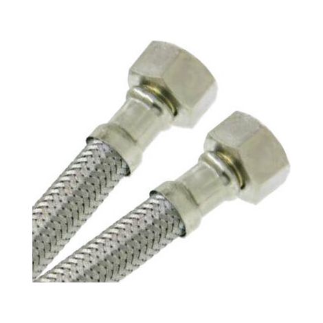Watts – Flexible sanitaire inox Ø13mm – Femelle/Femelle 1/2' (15x21) – Longueur 2 mètres – Débit 65L/min à 3 bars – Pression max 16 bars (1/2)