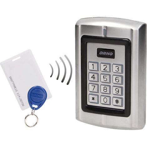 Serratura a codice con lettore di schede e portachiavi di prossimità 12V DC IP44 OR-ZS-802 (1/4)