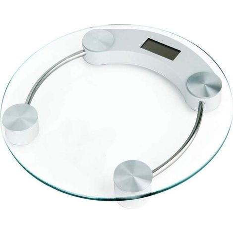 personne numérique en verre avec portée de 150 kg et écran LCD