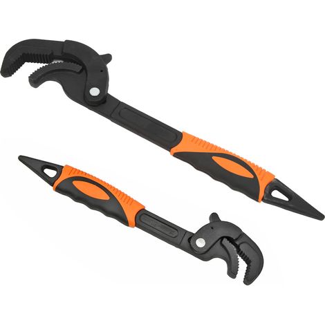 Clé à molette auto-ajustable multifonction 2 pièces, pince universelle à prise rapide pour tuyaux, bateau, camping-car (1/5)
