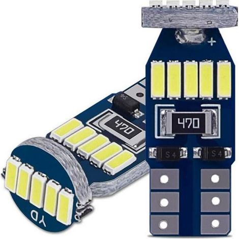 Deux pièces ampoule LED voiture lumière LED blanc 6000K pour éclairage intérieur, éclairage de coffre, plaque d'immatriculation, feu de position 12V -1133mm