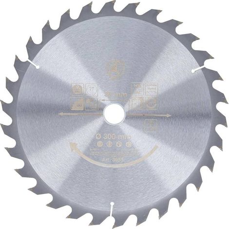 Lame de Scie Circulaire Métal Dur 300 x 30 x 3,2 mm - 30 Dents - Précision et Durabilité, Pro - D-Work (1/5)