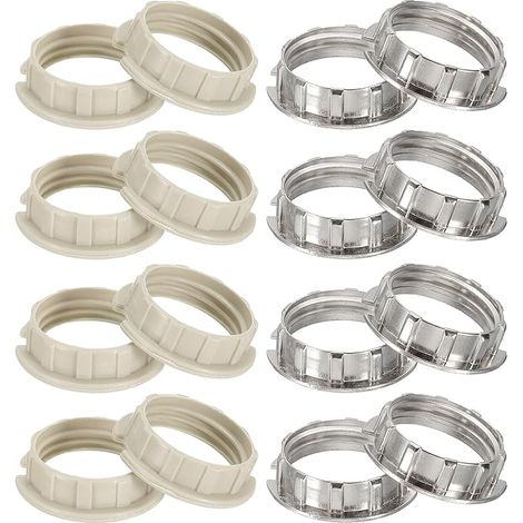 Bagues de Douille de Lumière G9 Adaptateur de Support d'Abat-Jour Alliage Bague Convertisseur de Support de Lumière Douille Lampe Céramique G9 Argenté Blanc (1/5)