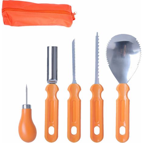 Kit De Sculpture De Citrouille D'Halloween Outils Professionnels En Acier Inoxydable Fournitures De Sculpture De Coupe De Citrouille Professionnelles, Type 1 - Type 1 (1/5)