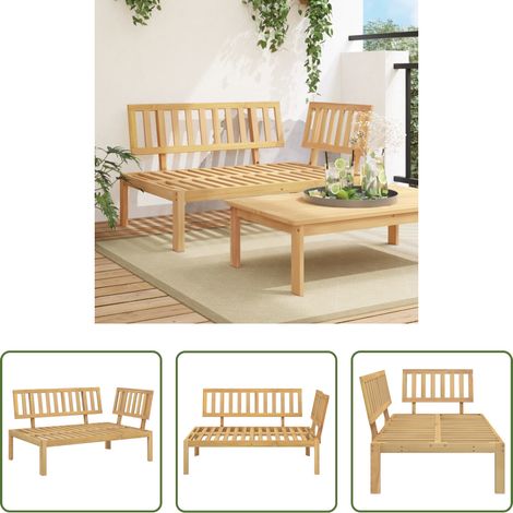 Akazienholz -  Garten-Ecksofa aus Paletten Massivholz Akazie (1/5)