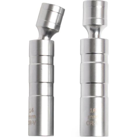 Magnetischer Drehzündkerzensteckschlüssel (14 mm und 16 mm) – Universalanschluss, 3/8"-Antrieb, 360° drehbar – 14 mm – 2-teilig (1/5)