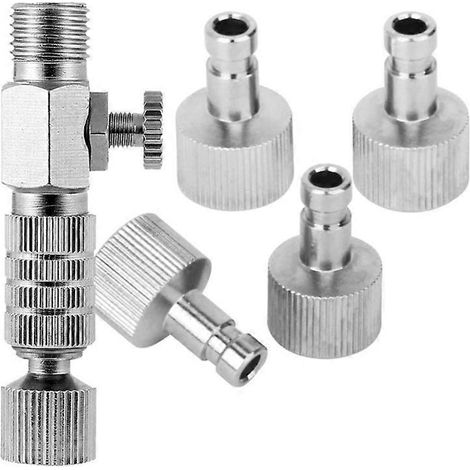 Raccord rapide pour aérographe, adaptateur de connecteur de déconnexion, filetage standard 1/8 pouce (1/4)