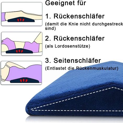 Almohada de apoyo lumbar para aliviar el dolor de sueño y cintura (1/5)