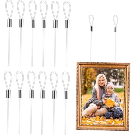 Fil de suspension en nylon 1,5 m long, lot 12, avec boucles à double (1/5)