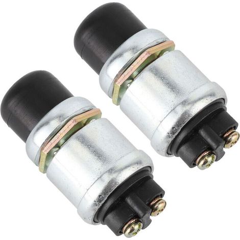 Akozon 2pcs étanche SPST Bouton Poussoir Démarreur Klaxon Moteur Interrupteur de Démarrage 12V 50A pour Voitures et Bateaux. (1/5)