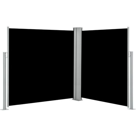 Toldo lateral retráctil negro 140x600 cm vidaXL