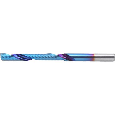 Fraise Hélicoïdale Monobras Carbure de Tungstène Bleu Outils CNC Quincaillerie 4x32x60mm (1/5)