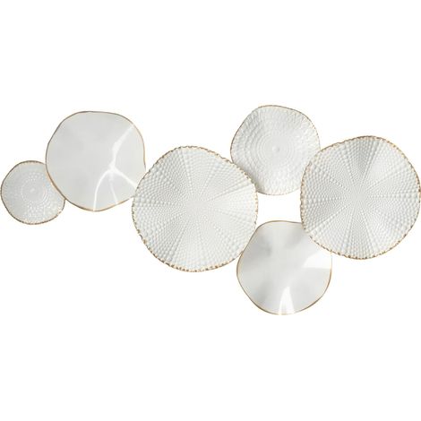 Décoration Murale Moderne en Fer Fait Main Œuvre d'Art Blanc Neodynium (1/5)