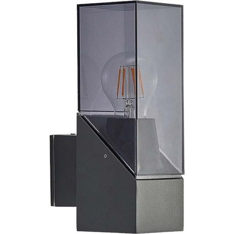 [NEUWERTIG] B-Ware Lucande Außenwandleuchte Fiola anthrazit dimmbar IP54 25cm Gartenlampe Leuchte (1/2)