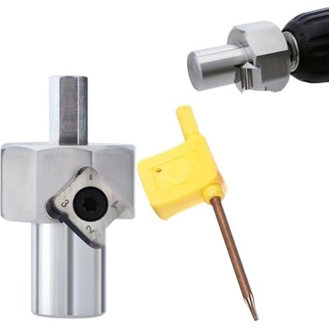 Alésoir à chanfreiner en acier inoxydable 19 mm 20 mm pour perceuse électrique, façonnage de perceuse, lame en alliage T10, tige hexagonale de 9 mm (20 mm) (1/5)