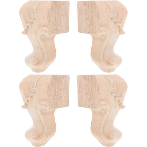 Pieds de canapé multifonctionnels en bois, interchangeables avec des pieds d'armoire et de bureau, couleur kaki, avec fonction de support pour meubles, paquet de 16 pièces. (1/5)