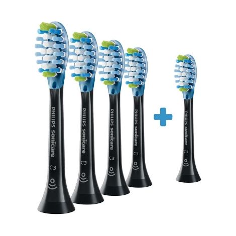 Testine per spazzolino sonico Philips C3 Premium Plaque Defense HX9045/88, nere (1/4)