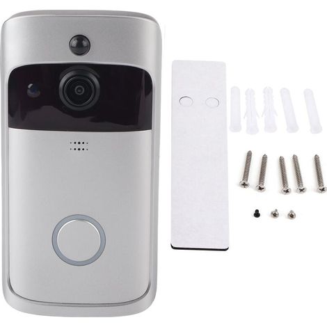 H Sonnette vido, interphone vido HD Smart WiFi Sonnette sans Fil systme d'accs pour interphone camra de Porte avec Communication bidirectionnelle, Pratique (1/4)